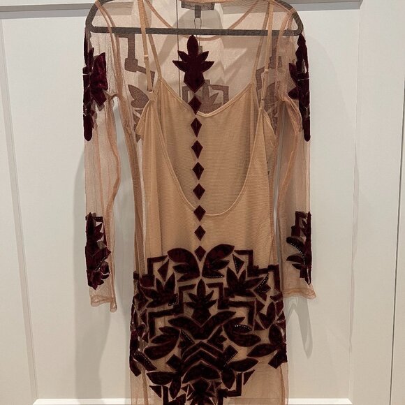 For Love And Lemons Burgundy Mini Dress - Picture 6 of 6